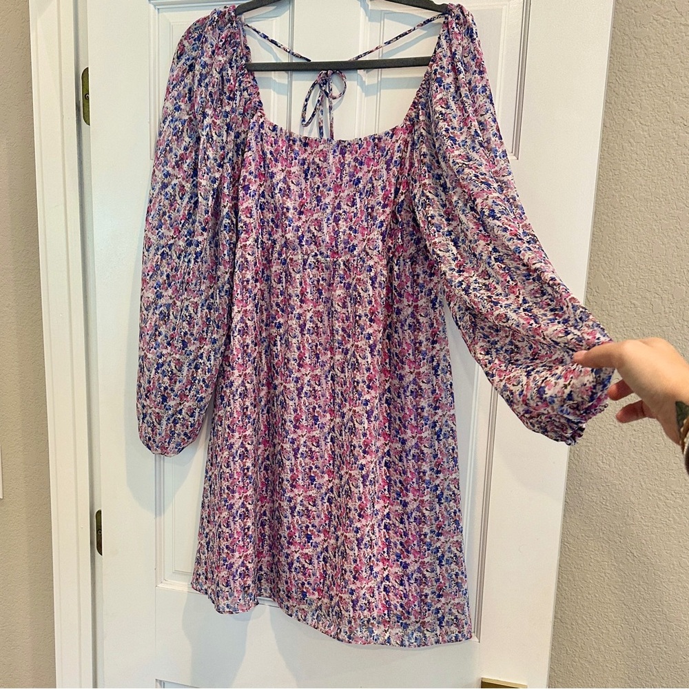 Lucy Paris Floral Long Sleeve Dress size M